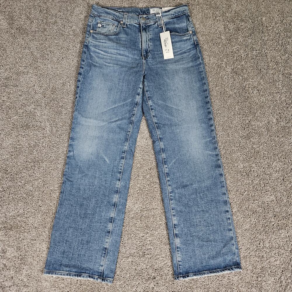 AG Adriano Goldschmied Blue Straight Leg Jeans